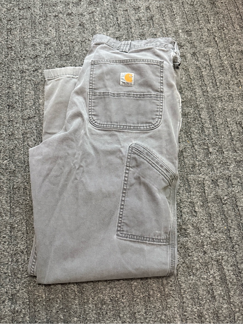 Carhartt Light Gray Utility Work Pants with Tool Pocket